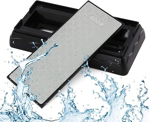 Miniatura 9 de Piedra de afilar de diamante de doble cara, afilador de cuchillos de piedra afilador de diamantes de abeja con base antideslizante para tijeras,