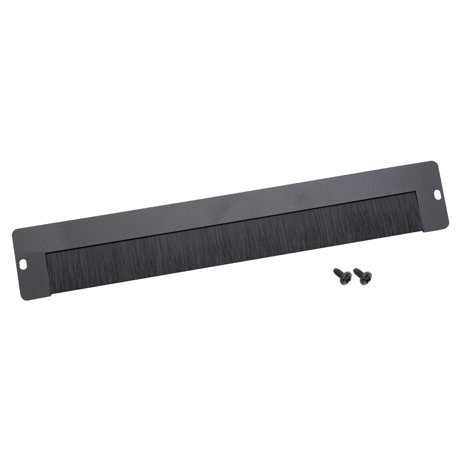 HMF 66429-02 Passe-câbles avec Brosse pour Armoire Serveur 19 Pouces | Extérieur | Noir