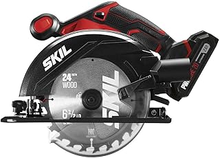 SKIL 20V 6-1/2 Inch Cordless Circular Saw, Includes 2.0Ah PWRCore 20 Lithium Battery and Charger - CR540602