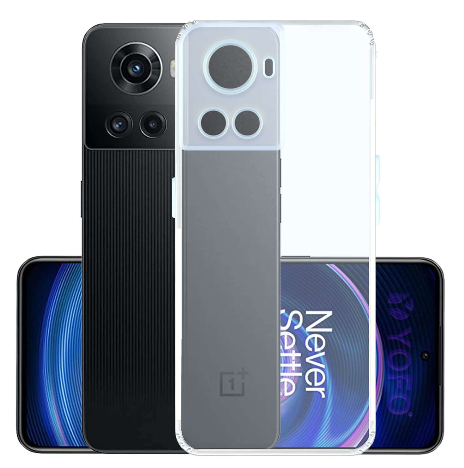 YOFO Back Cover for OnePlus 10R (5G) (Flexible|Silicone|Transparent|Dust Plug|Camera Protection|Professonal Cover) (B0B948529M) Amazon Price History, Amazon Price Tracker