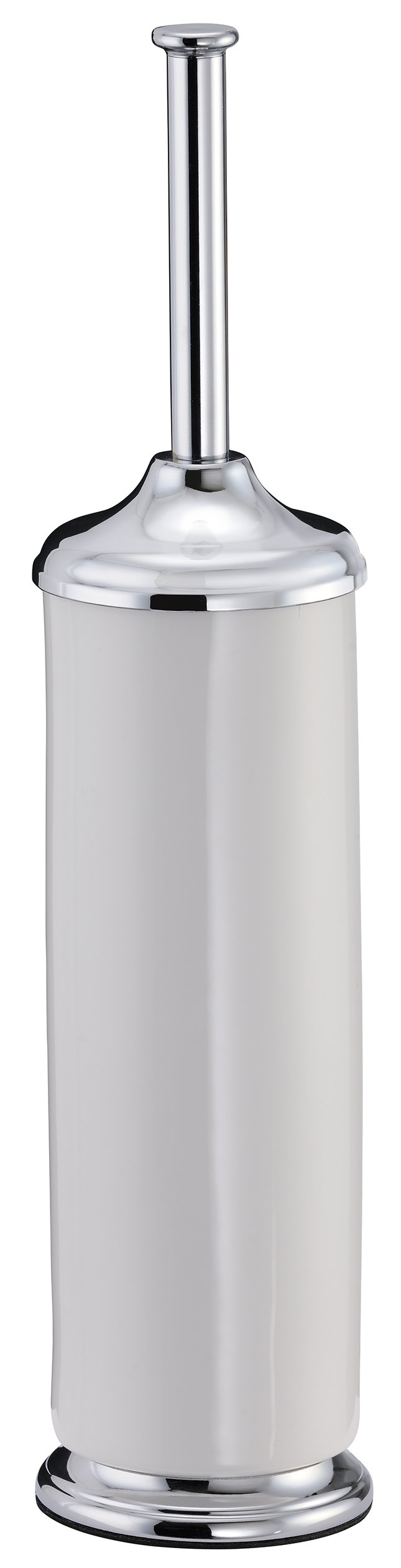 Showerdrape White Opera /Chrome Freestanding Toilet Brush & Holder