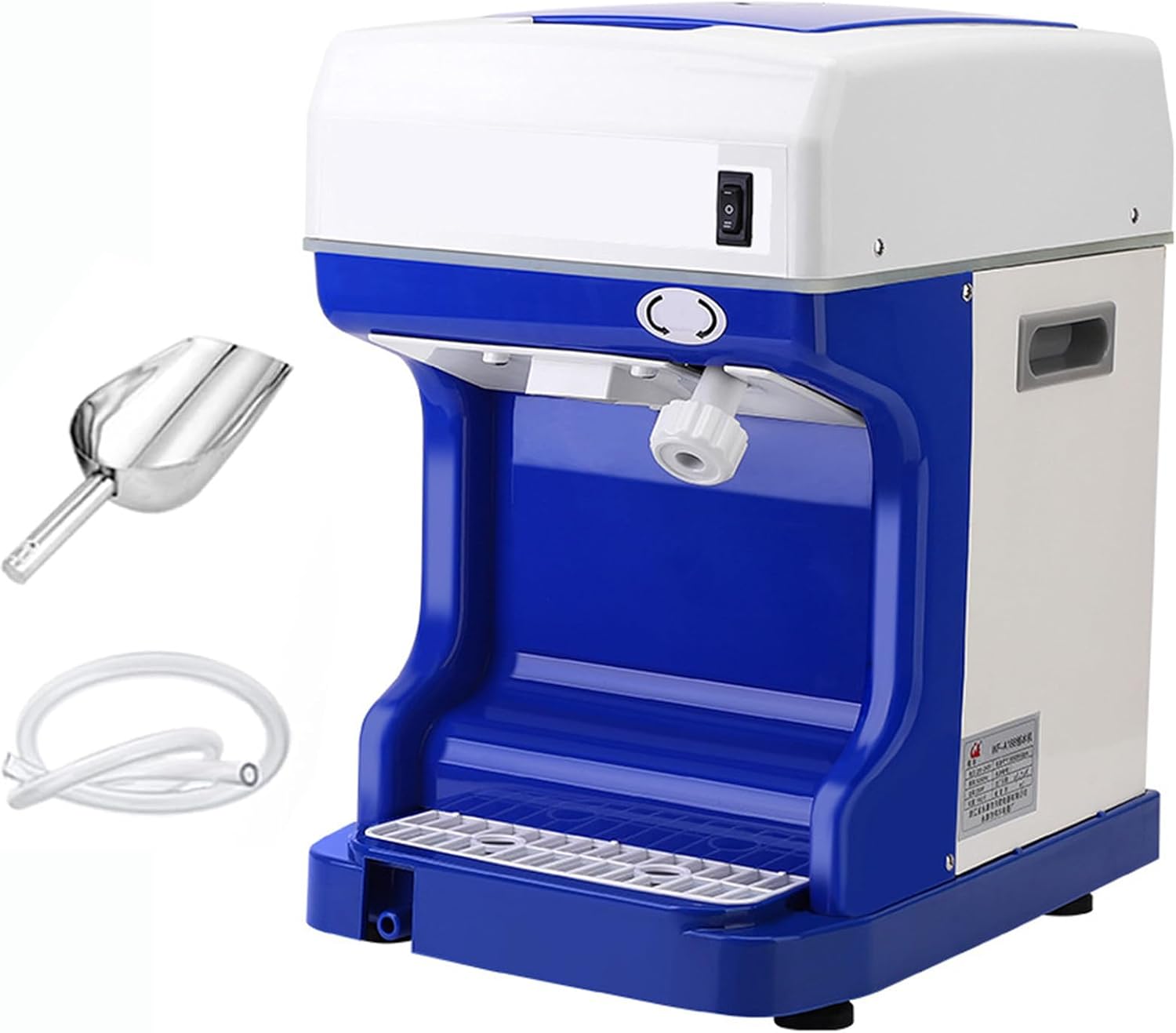 250W 110V Electric Ice Crusher, 265Lbs/h, 2L Shaved Ice Machine, Snow Cone Maker Machine with Aluminum Alloy Blade, Thickness Adjustable, for Home and Commercial Use