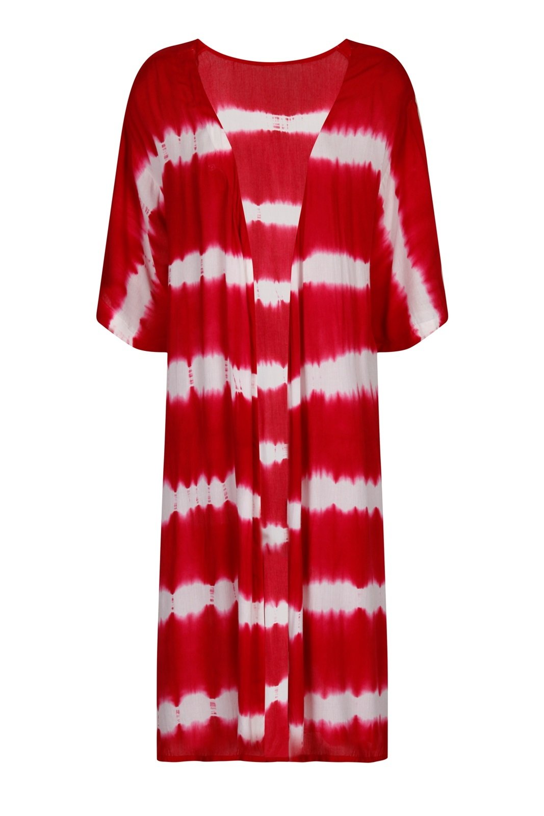 Lora Dora Womens Open Kaftan Tunic Fuchsia S