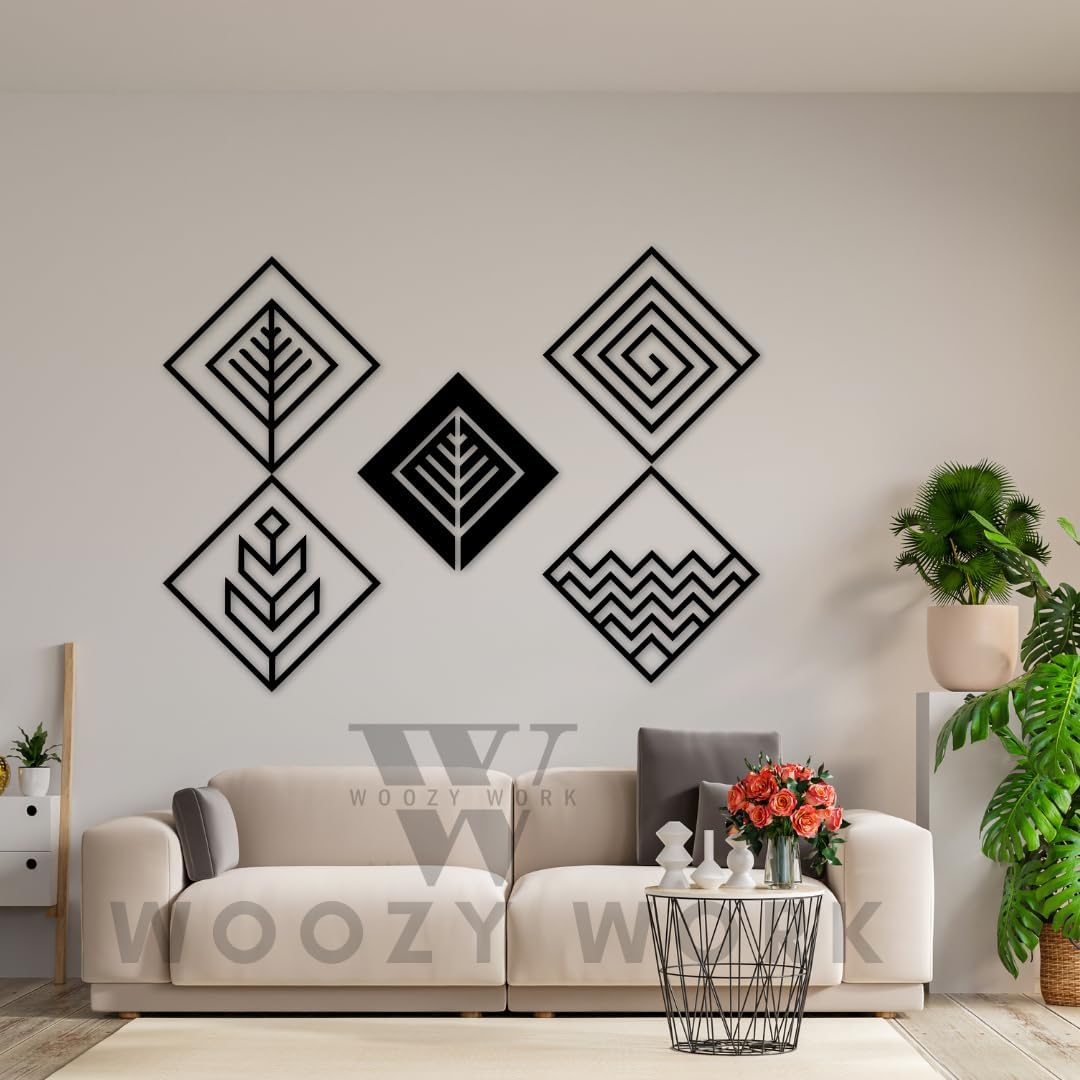woozy work Four Abstract Figures Wall Sculpture Wall Decor For Home Decor | Handcrafted luxury Drawing Room | Hotel | Restaurant | Office Black Hanging Art Home Decor (B0CCYW5XXH) Amazon Price History, Amazon Price Tracker