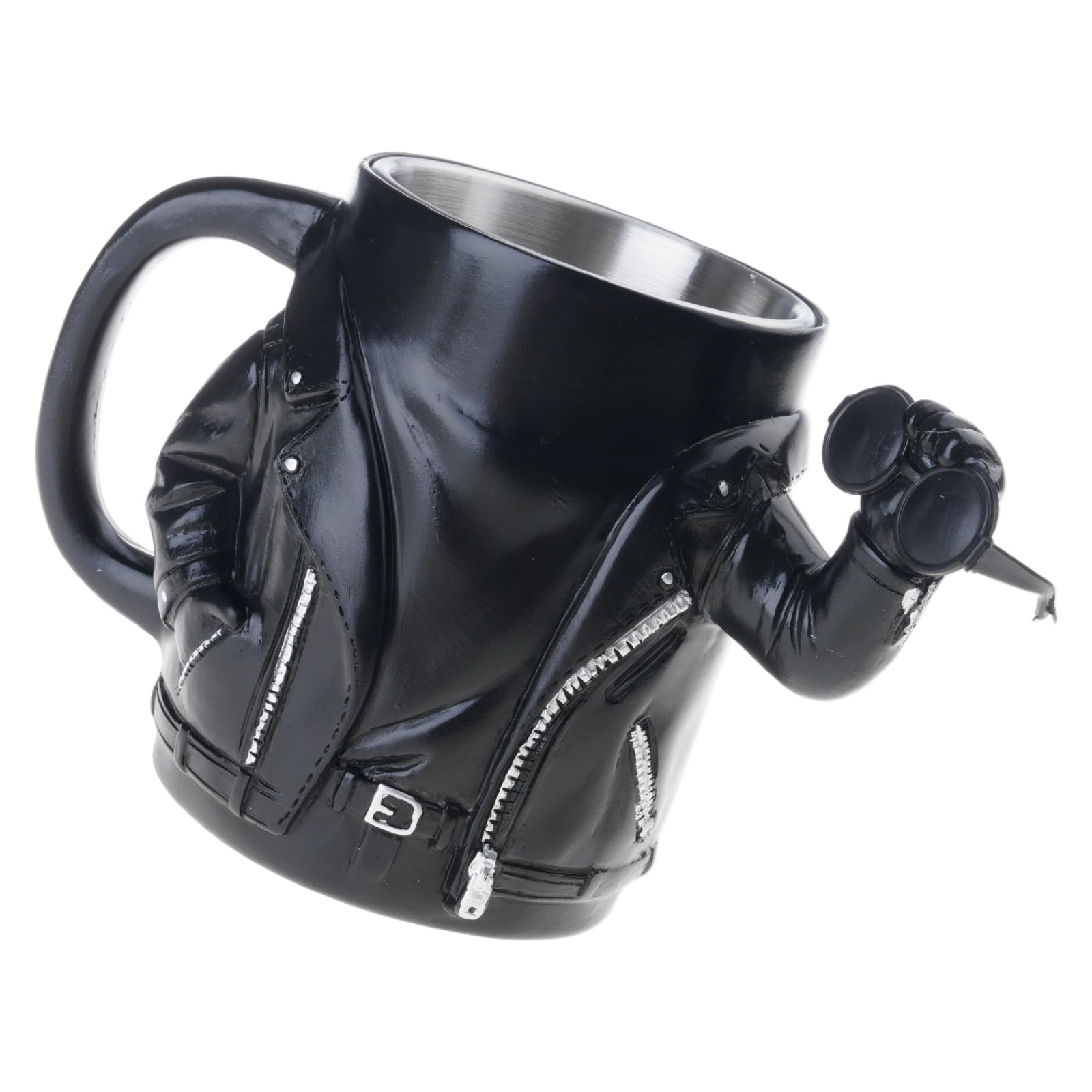 NVOQILIN Large Capacity Coffee Mug Motorcycle Jackets Designs Drinking Cup with Handle Drinkware for Hot Beverages Cool Coffee Mug
