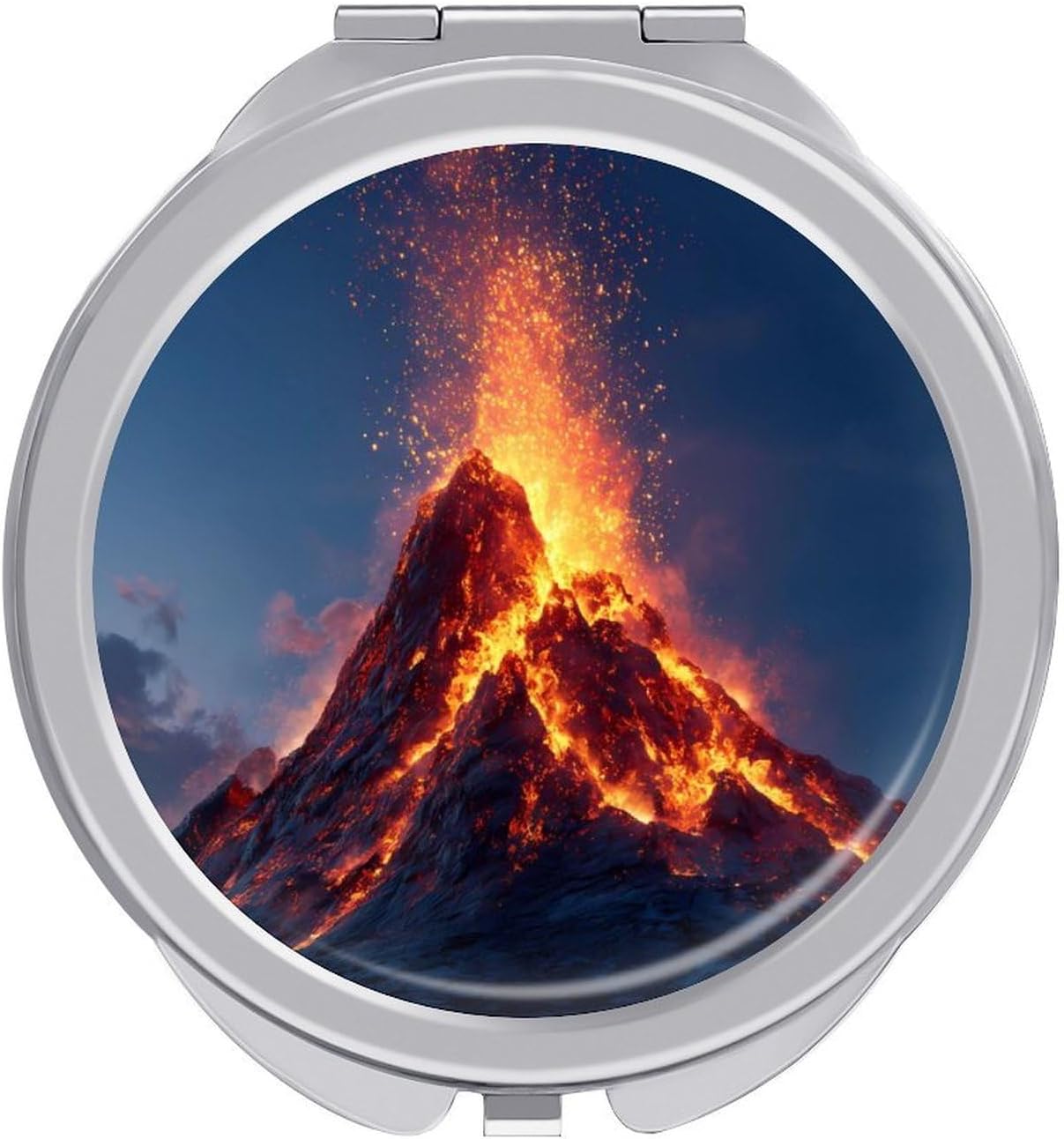 Fire Mountain Volcanic Eruption Makeup Mirror Travel Compact Mirrors