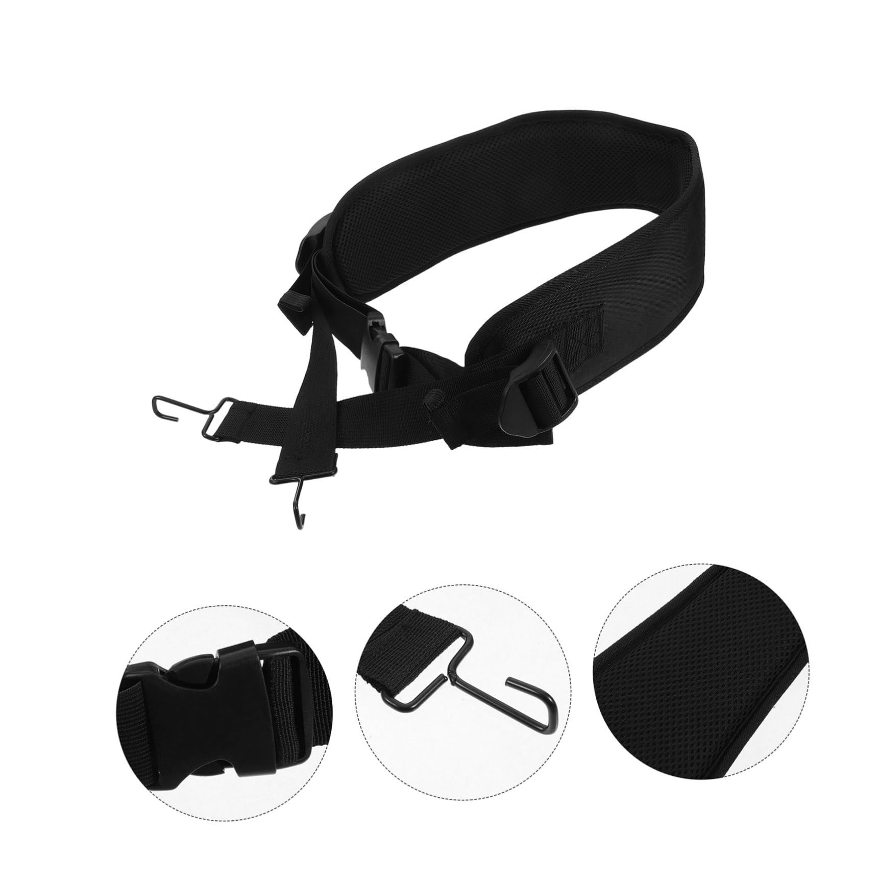 Correa de Cintura para Djembé Africano Ajustable y Resistente Gancho Metálico, Nylon Transpirable, Adecuado para Actuaciones y Tambores de Mano