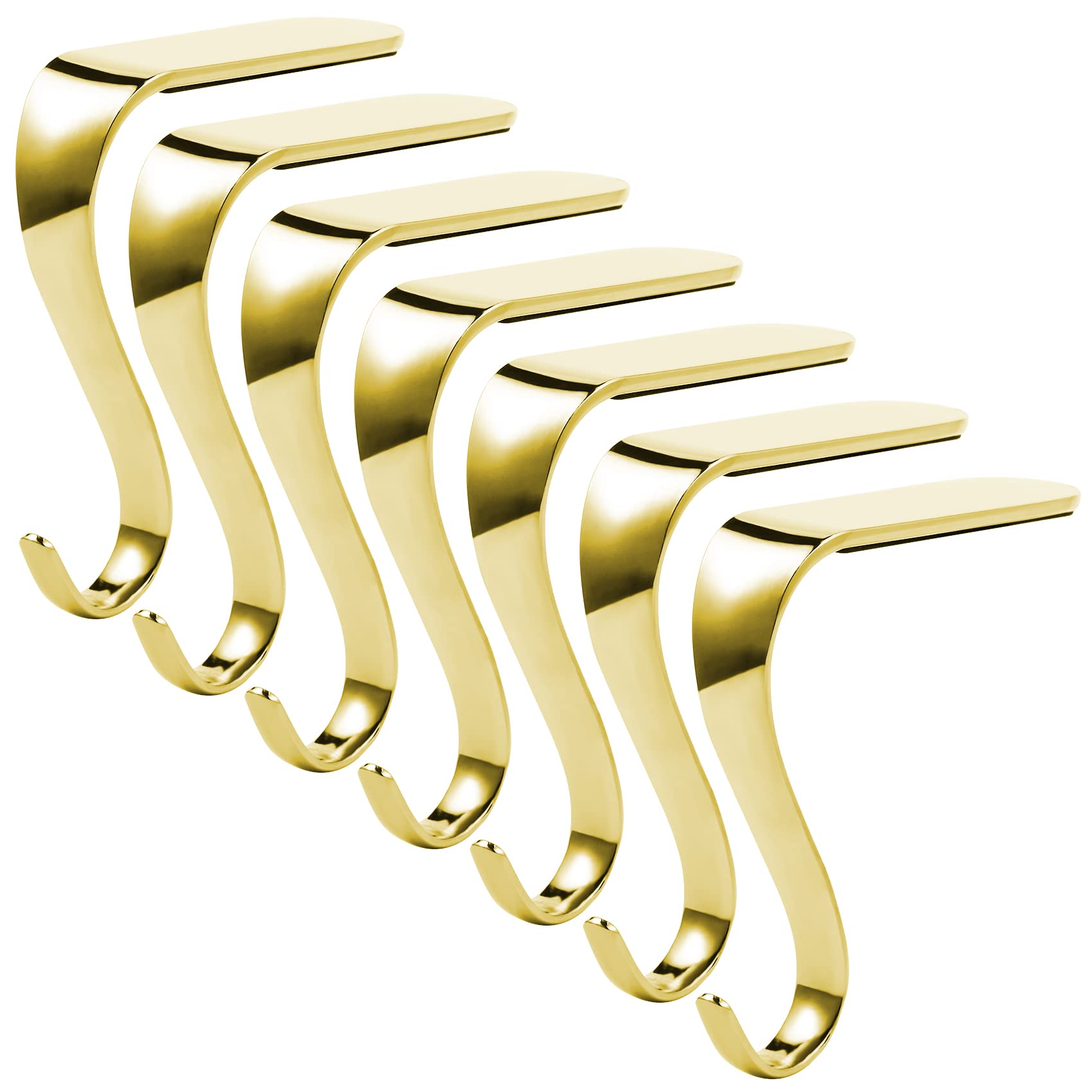 Supports de chaussettes de Noël Sunshane dorés pour éviter les chutes sur la cheminée
