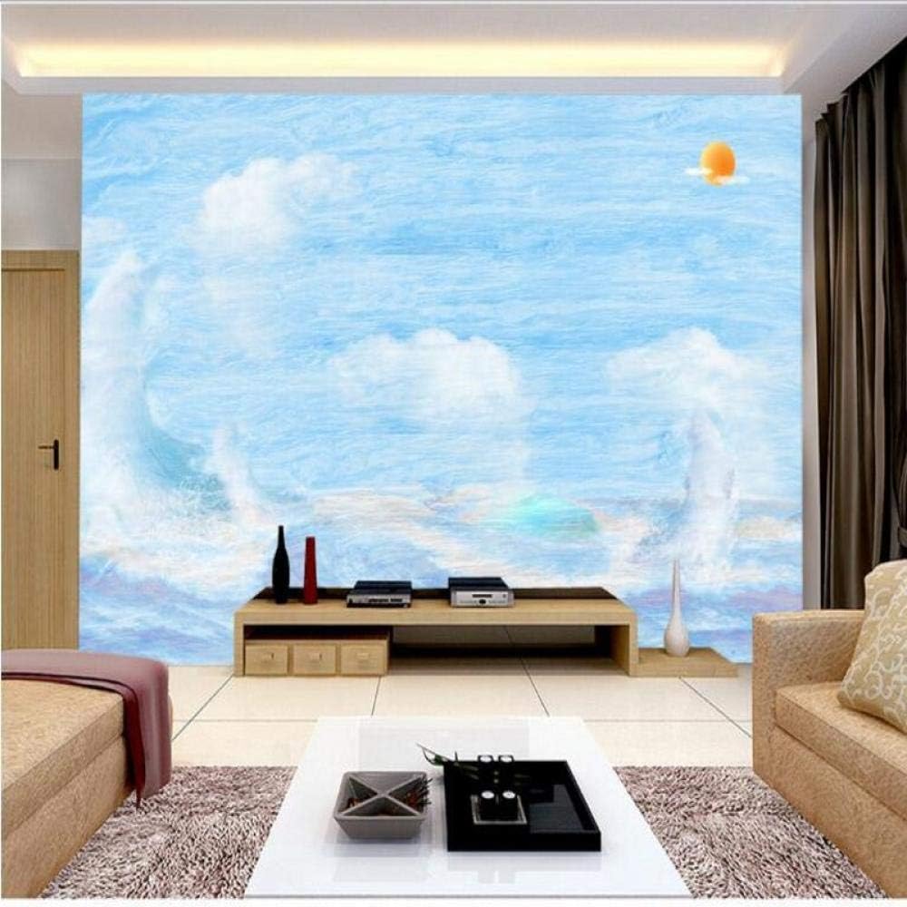 Amazon Ljjlm カスタム大フレスコハイナー海大理石背景壁青背景壁壁紙papelデparedeパラquarto 280x0cm 壁紙