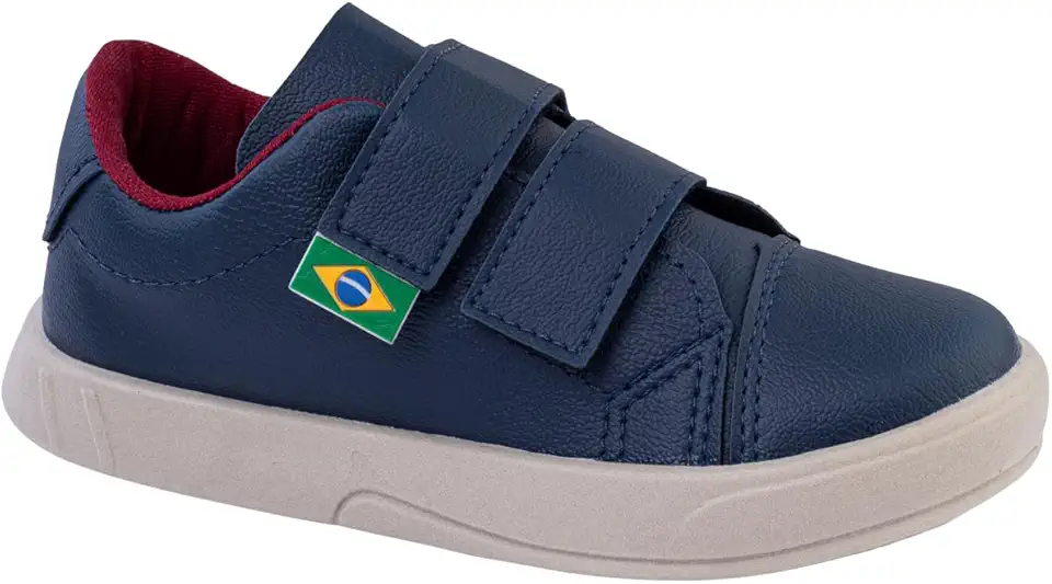 Tenis Infantil Masculino Sapatenis Masculino Infantil Marinho e Marrom