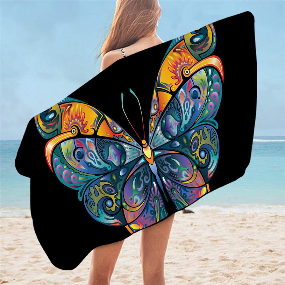 Serviette de plage couverture tropicale compacte pour éviter le sable et l'humidité