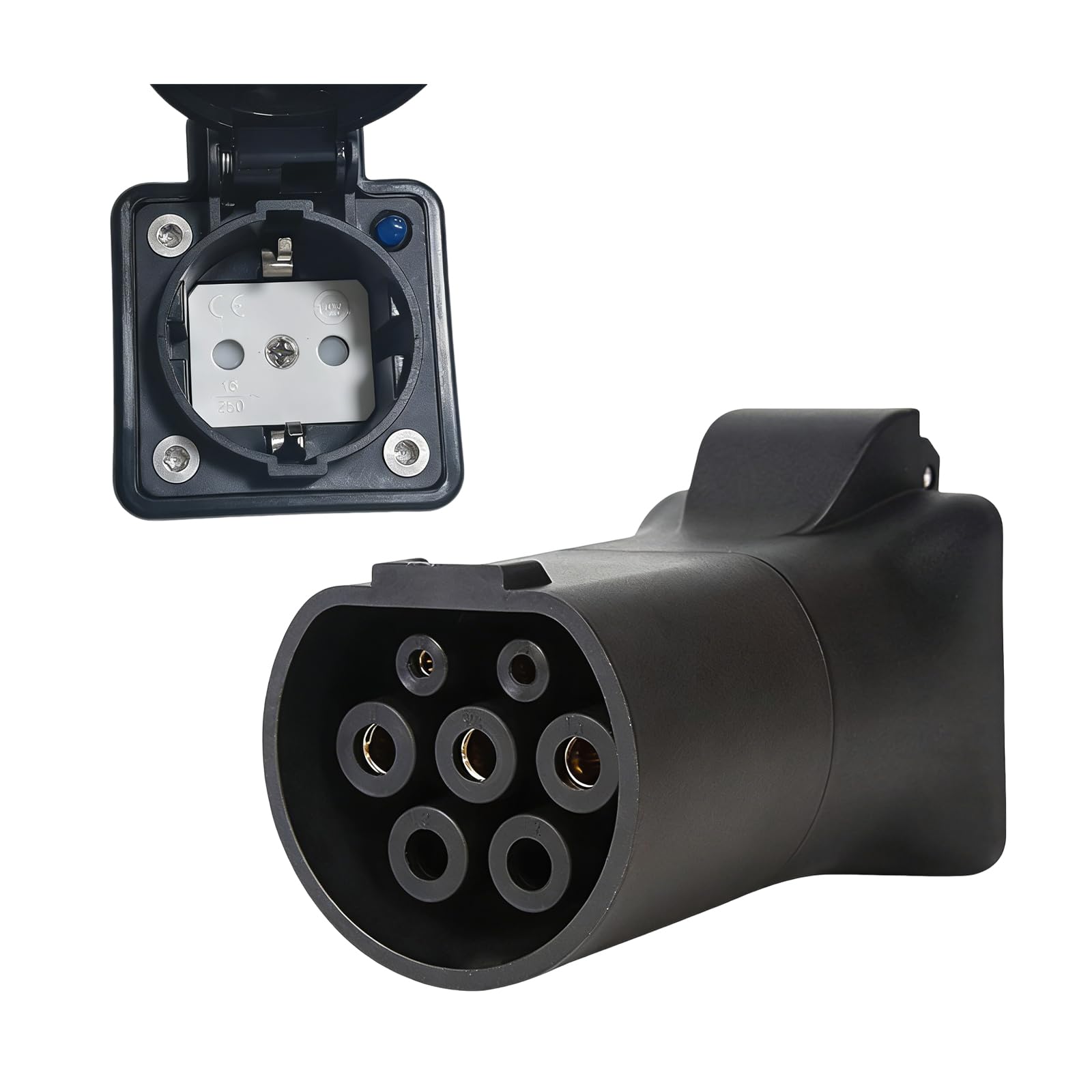 Adaptador V2L Tipo 2 a Schuko para MG EV - 3,5kW 16A 220V Descargador Enchufe Coche Eléctrico, Compatible MG4 MG5 MG ZS Marvel R, Camping