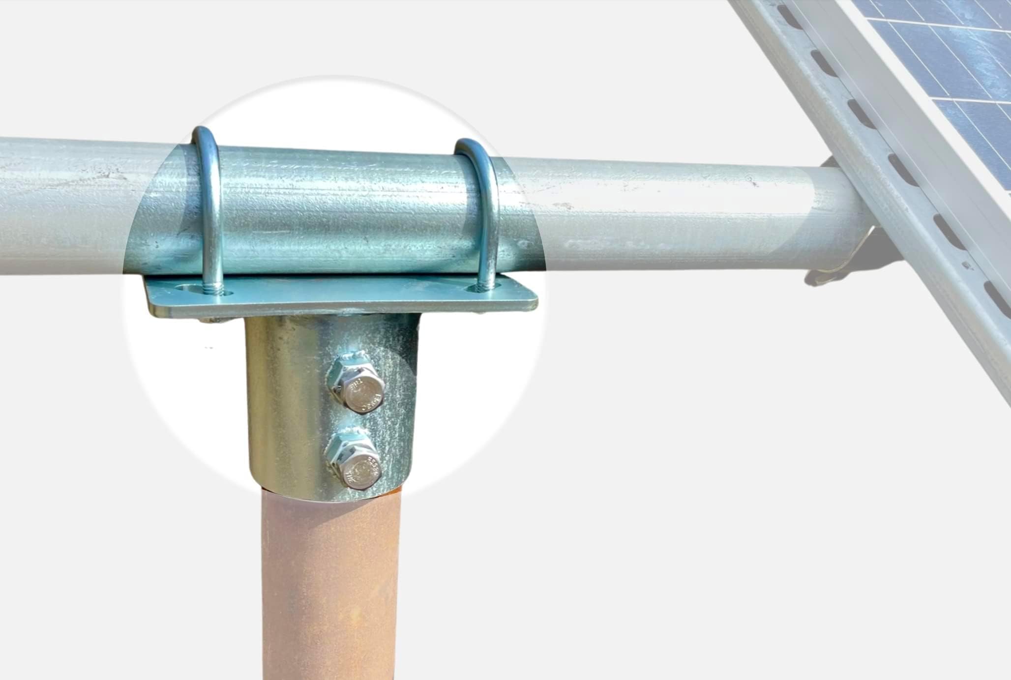 Amazon.com : Solar Panel Pole Mount Kit Single Arm Pole-Wall Mounting ...