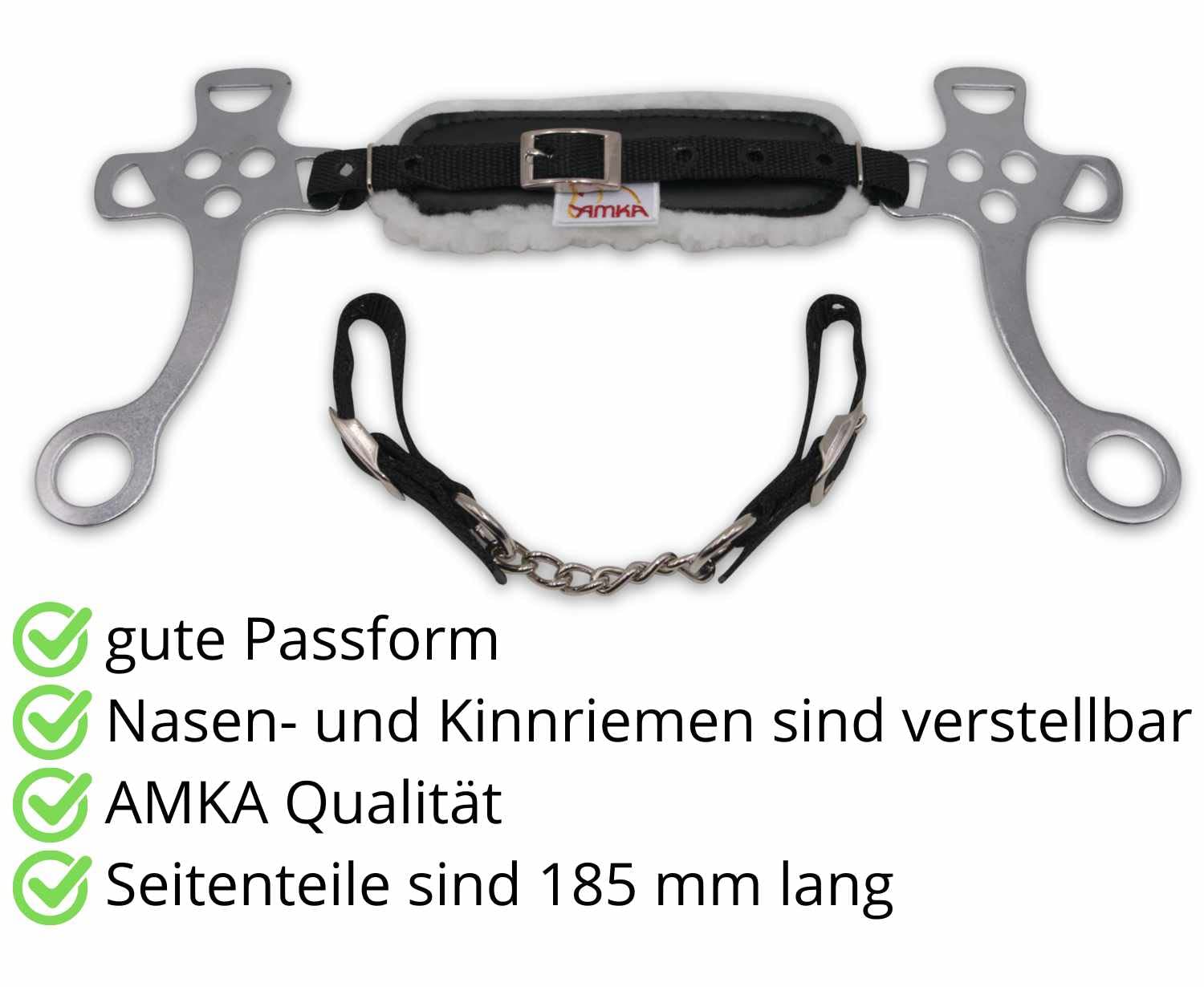 Hackamore Nylon Ajustable, con Base de Piel sintética, Talla única