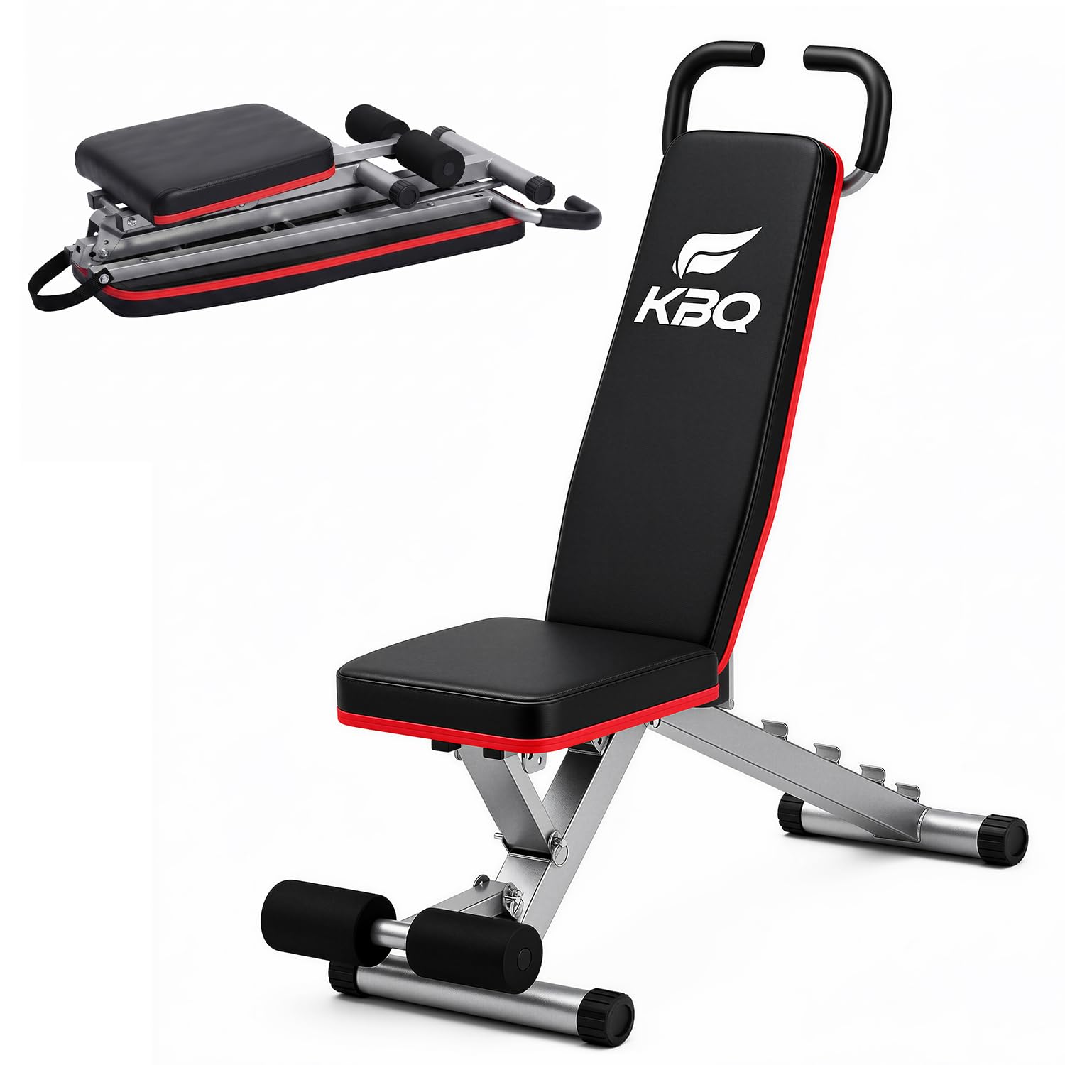 Adjustable Exercise Chair for Home Gym – Foldable Back Extension Bench for Core, Hip & Lower Back Workout – Multi-Functional Hyperextension Bench for Full-Body Exercise（with Illustrated Training Action Guide）
