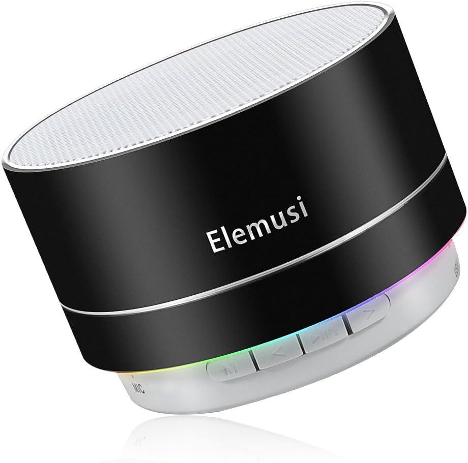 Bluetooth Speaker,Portable Stereo Outdoor Speaker,Mini Wireless Speaker with HD Audio and Enhanced Bass, Built-in-Mic Speakerphone, FM Radio and TF Card Play Music (Black)