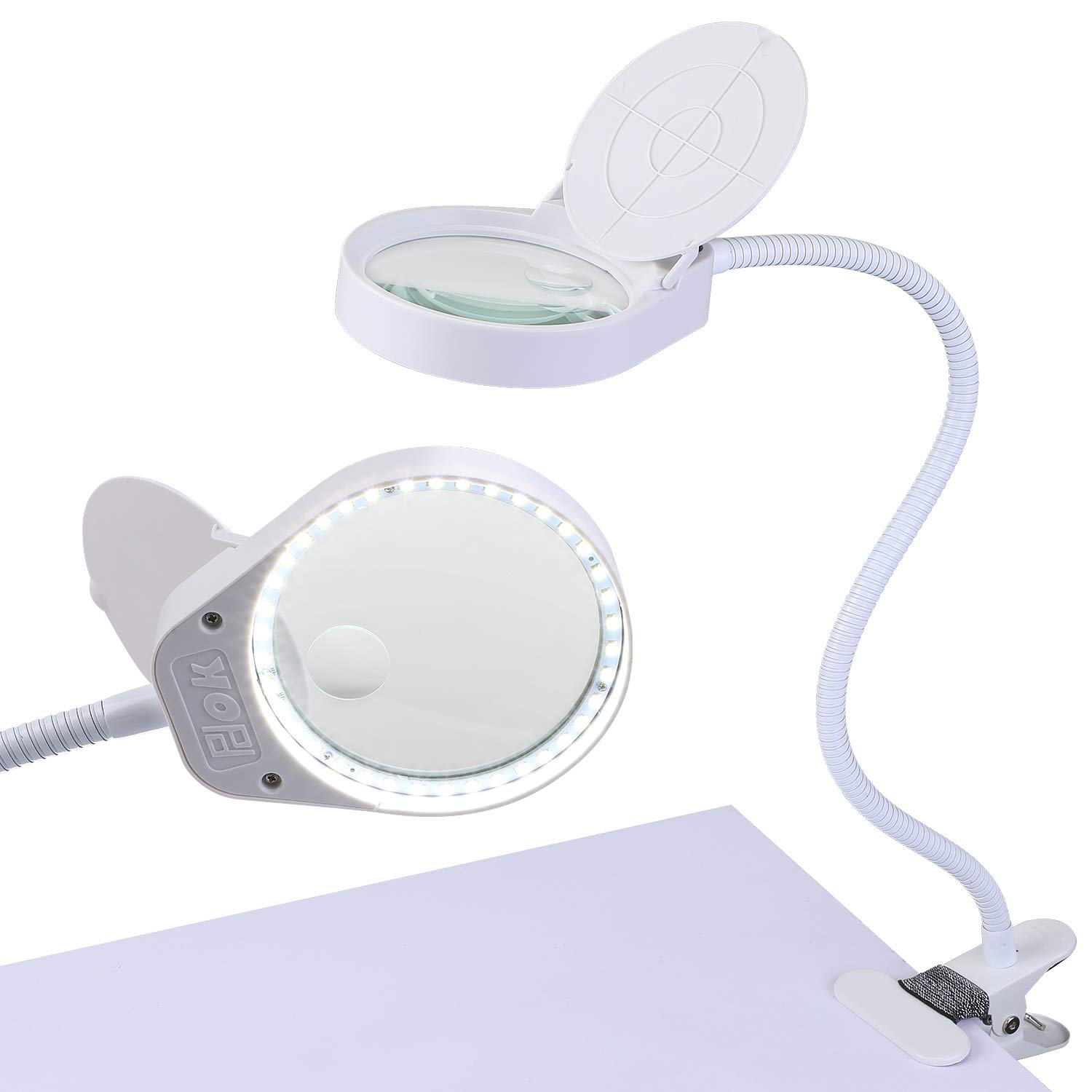 Buy Holulo Magnifying Glasses with Clamp, 38 LED 3X 10X Lighted