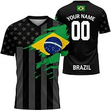 Custom Soccer Jersey Brazil Argentina Personalized Name Number Football Jerseys Nation Pride Fan Shirt