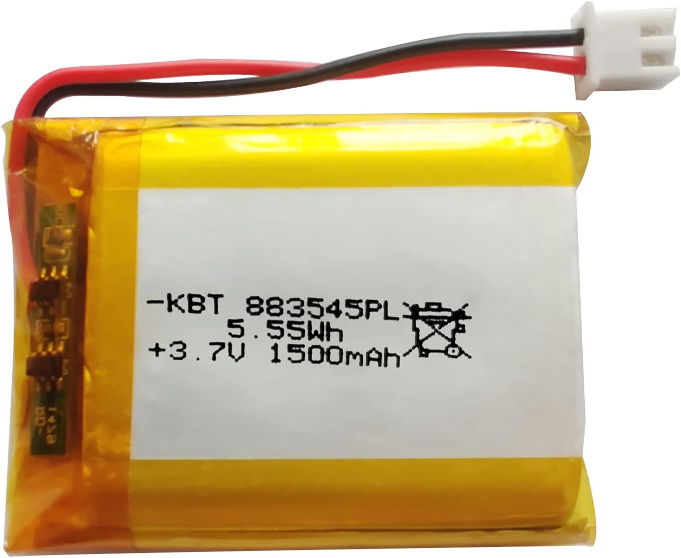KBT 3.7V 1500mAh Li-Polymer Battery: 883545 Lipo Rechargeable Lithium-ion Replacement Batteries with JST Connector for Ar duino NodeMCU ESP32 Development Board Raspberry Pi UPS Board