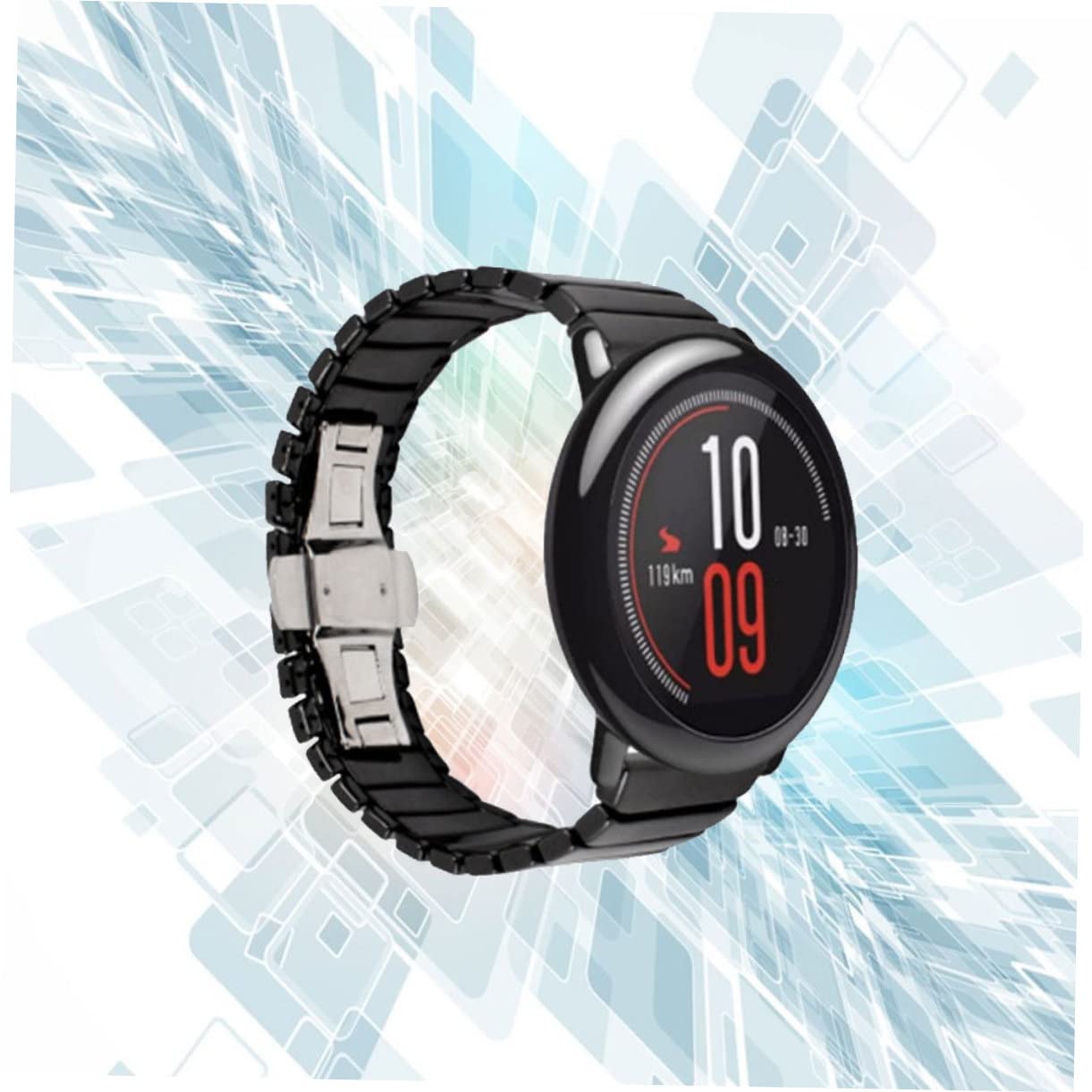 Gatuida Montre Accessoires Smartwatch Accessoires Rythme Bande 22Mm En Céramique Montre Rythme Sangle Noir Intelligent Vitesse Ceinture Rythme Accessoires