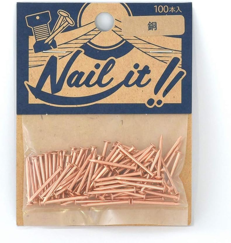 若井産業(Wakaisangyo) 100 String Art Nail in Bag, 釘のサイズ 長さ:19mm 太さ:#17(約Φ1.47mm), Dough