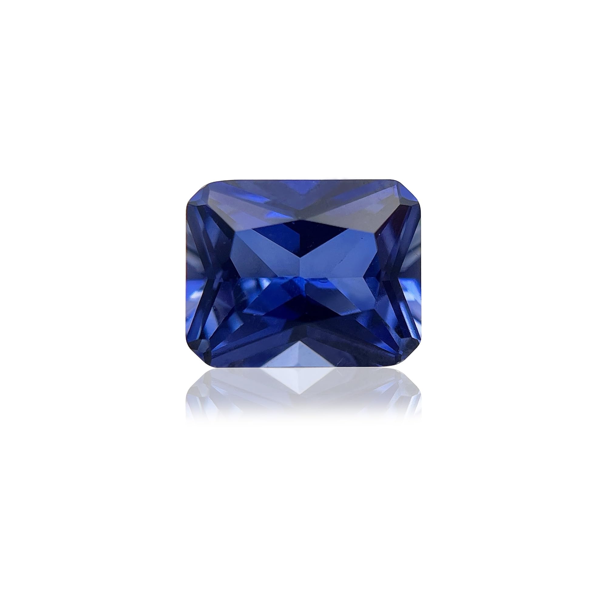 Gryrigns Cornflower Blue Loose Synthetic Sapphire Stone Radiant Cut Created Corundum Gemstone Faceted 3A VVS (1Pcs)