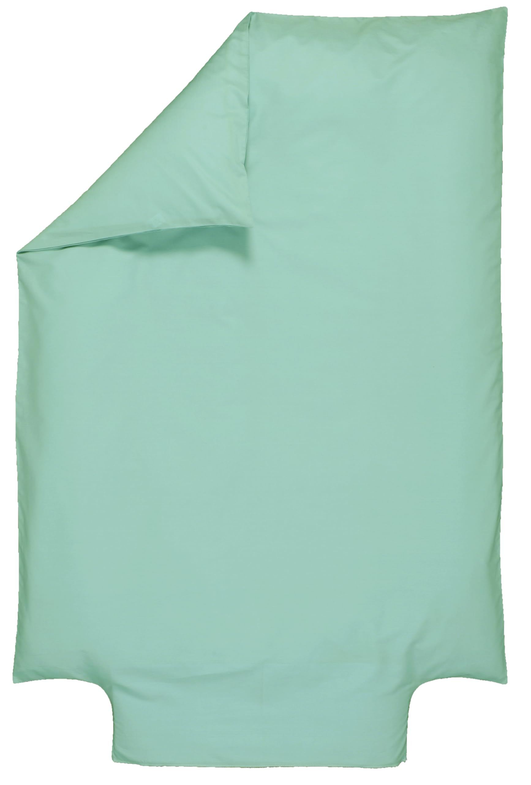 P'tit Basile Housse de Couette 75x120 ou 80x120 cm - 100% Coton Bio 57 Fils certifié sans substances nocives - Turquoise - Idéal pour lit bébé 60x120 70x140 cm Berceau couffin - Rabat pour Border