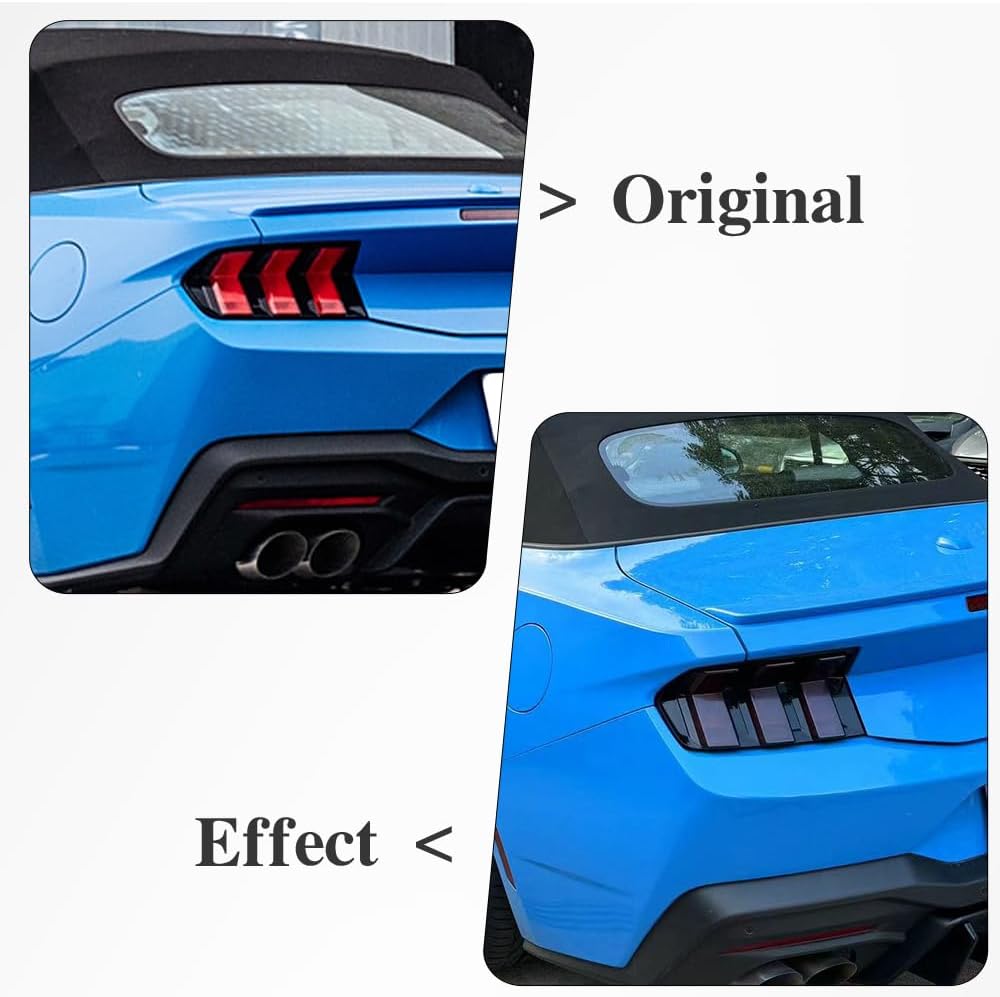 Jogon Tail Light Lamp Guard Trim for Ford Mustang GT S650 Dark Horse Ecoboost 2024 2025 Taillight Lens Cover, Rear Lamp Decorative Sticker