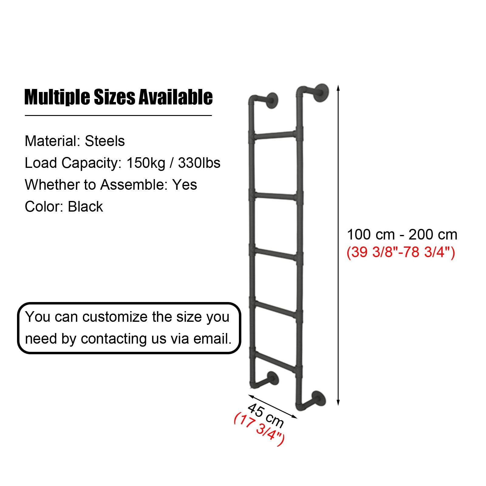 Escaleras para Áticos Escalera de Salida de Techo de Metal, Escalera de Ático de Escape de Emergencia para Colgar en La Pared Exterior con Accesorios, Escalera de Cama Impermeable a Prueba de Herrumbr