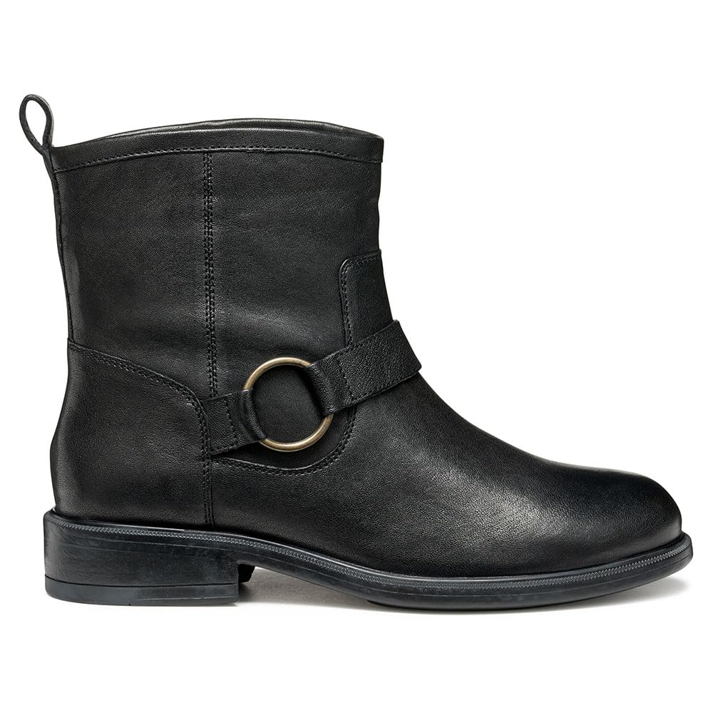 Geox Women's D CATRIA Ankle Boots, Black, 38.5 EU, black, 5.5 UK