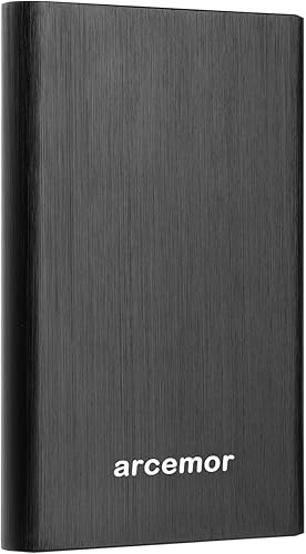 arcemor Disco duro externo portátil de 500 GB USB3.0 Ultra Slim HDD de 2.5 pulgadas para PC, Mac, laptop, Chromebook, Xbox One (negro, 500GB)