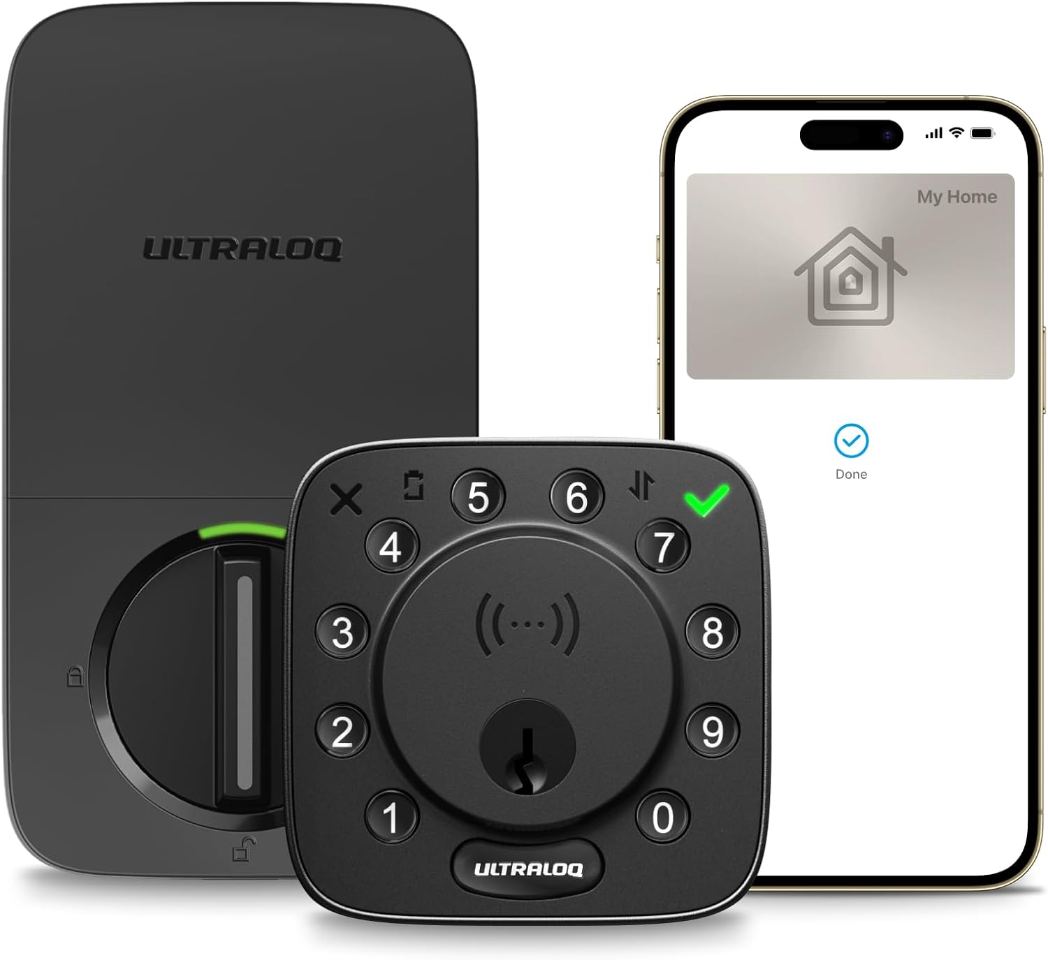 Bolt NFC WiFi Smart Lock,Tap to Unlock with iPhone and Android NFC | Built-in WiFi Deadbolt Smart Locks for Front Door, App Remote Access, Auto-Lock, Works with Apple Home, Alexa, Google, BHMA