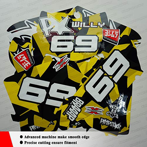 Kungfu Graphics Custom Decal Kit for Surron Sur-Ron Dirt Bike Storm Bee, Black Yellow, SRSB21N003-KOR