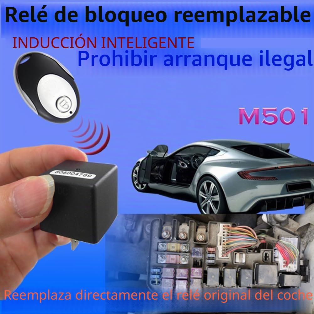 Inmovilizador Inalámbrico de 12 V para Motor de Coche, Antirrobo de Seguridad Inteligente, Dispositivo con Forma de Relé Reemplazable