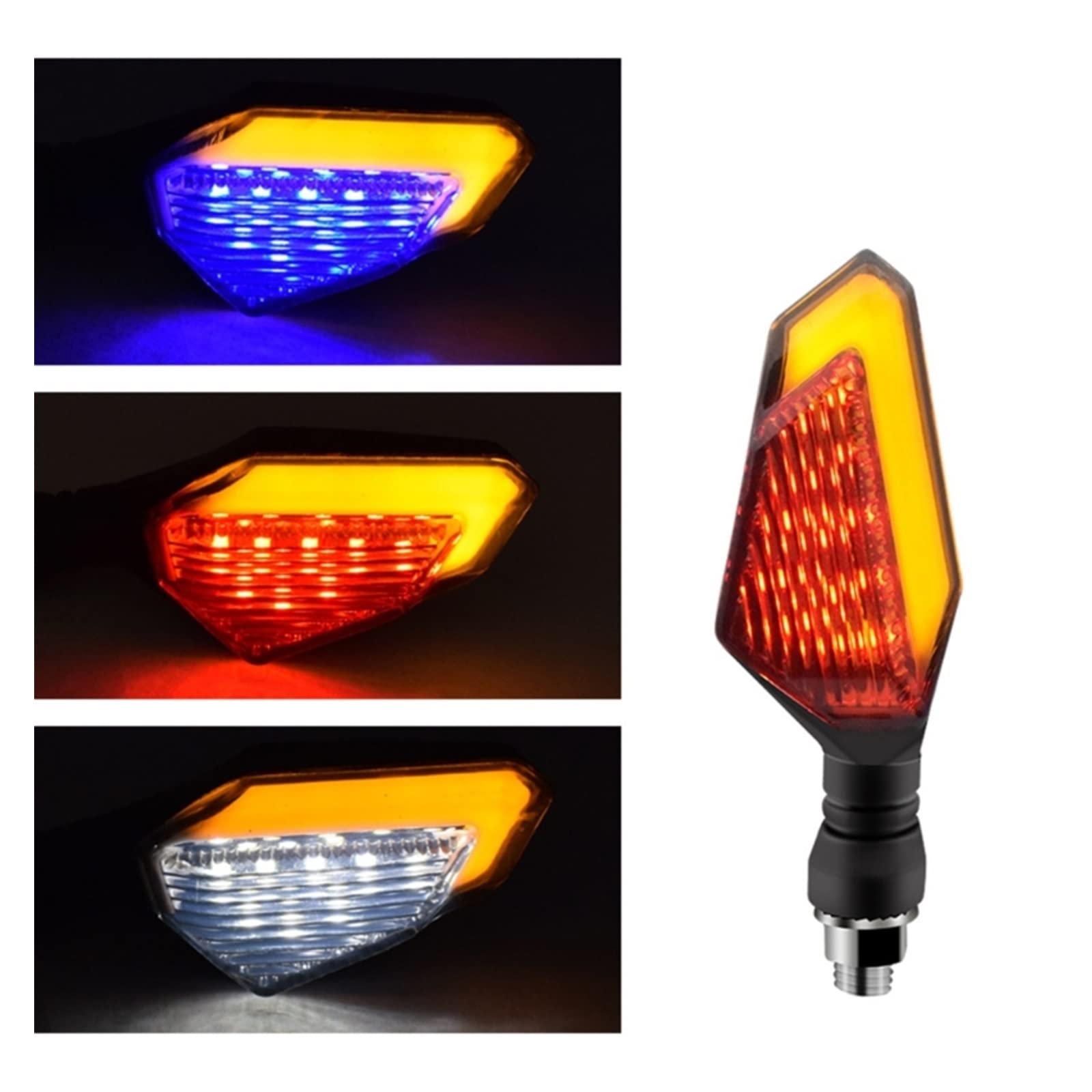 Oświetlenie tablicy rejestracyjnej Światła Kierunkowskazów Motocyklowych 12V Flasher Motocykl Led Płynąca Woda Migacz Moto Wskaźnik Lampka Kierunkowskazu (Kolor : Czerwony)