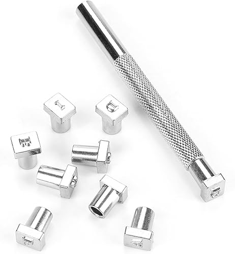 Miniatura 9 de 36 piezas de estampado de cuero de aleación de acero con número de letra, sello de cuero, sello de cuero, letra de acero, sello de cuero,