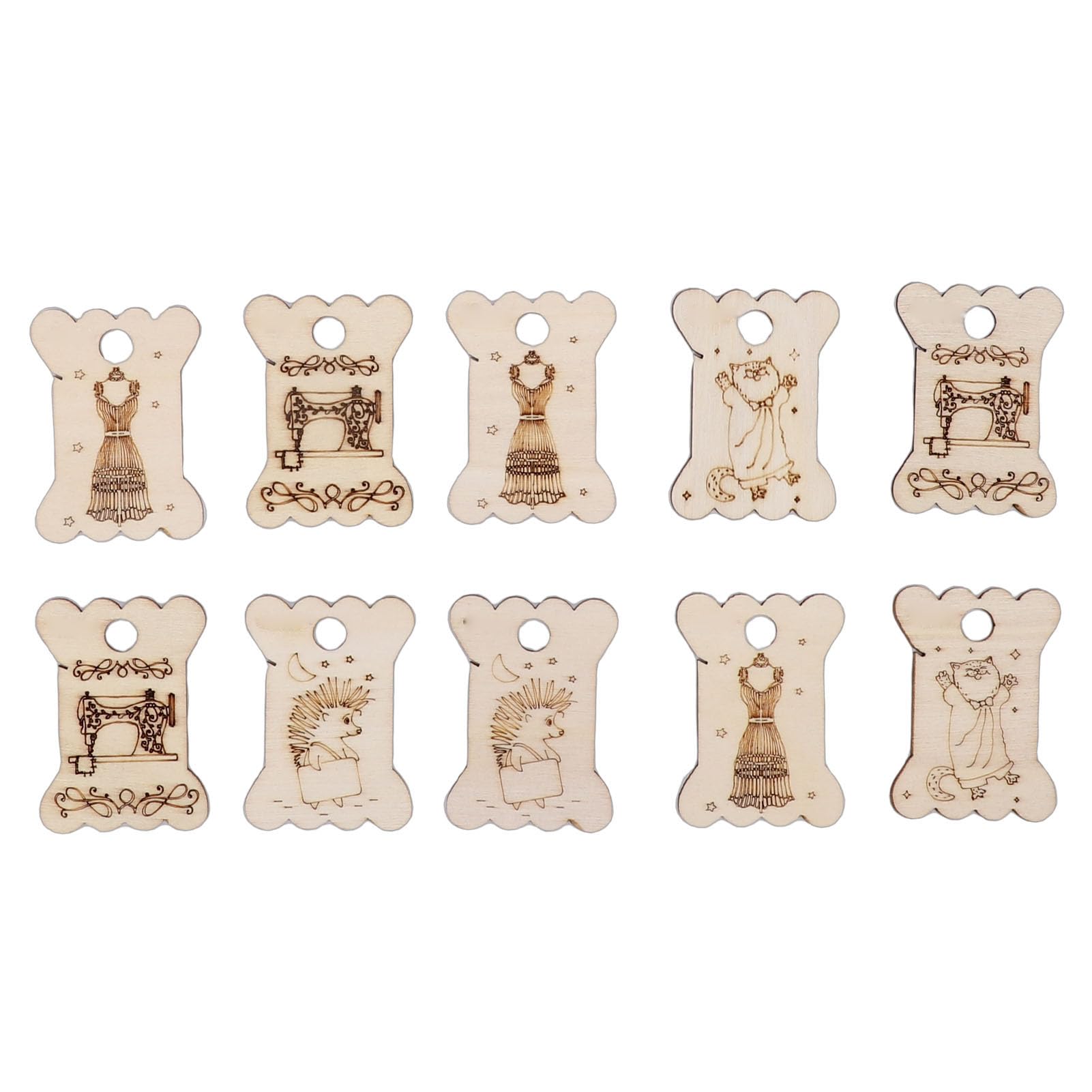 Cosiki Vintage-Stickscheren-Set, Antikes Nähnadel-Set, Bastel-Aufbewahrungsbox mit Fadenschneider und Zubehör, Ideal Zum Nähen, Stricken und Basteln