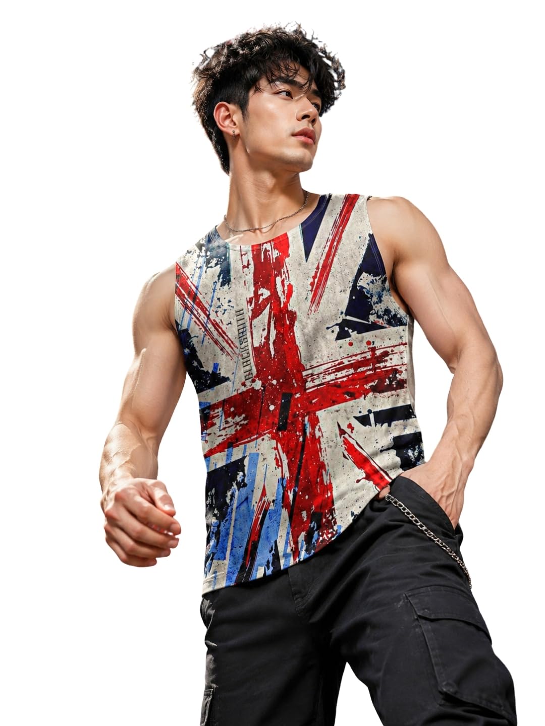 blacksmith London Pride Printed Sleeeveless Sando Tank top Gym & Street wear for Men-picture-11