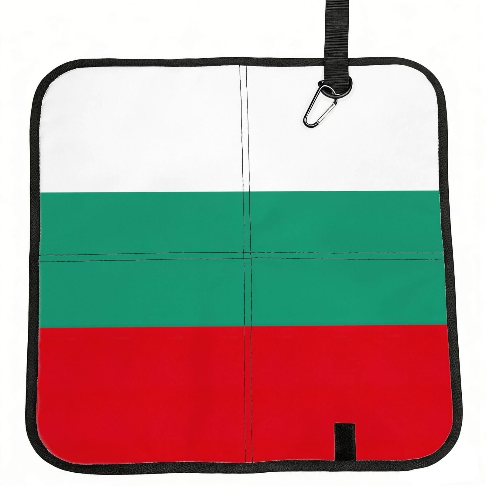 OKFSTY Bulgarian Flag Print Fold Away Seat Cushion Portable Outdoor Pad Polyester Bleacher Bench Mat Travel Picnic Pad