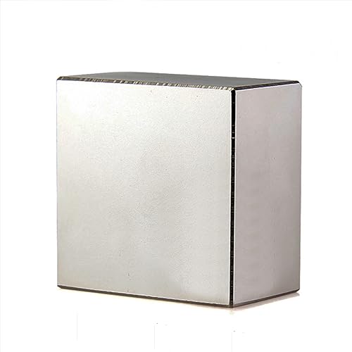 Imán grande de bloque de neodimio súper fuerte 1.969 in x 1.969 in x 0.984 in NdFeB imán rectangular de tierras raras para proyectos, industrias,