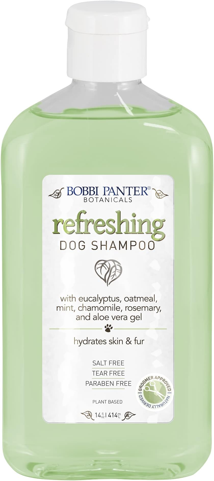 Bobbi PanterRefreshing Dog Shampoo, Hydrates & Soothes Skin & Fur, Minimizes Itching & Dander, Eucalyptus Mint Scent - 30:1 Concentrated Formula, Made in USA, Trusted by Professional Groomers, 14 oz.