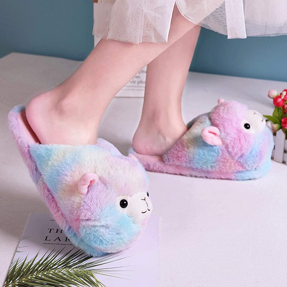 dressfan Lindas Unicornio Zapatillas Peluche Zapatillas Animale Zapatillas Unicornio Zapatillas niña Interior Zapatillas Espuma Zapatillas Niños Niñas