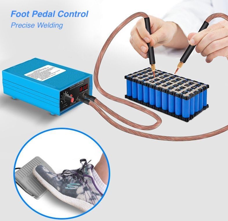 Image of Battery Spot Welder 5000W, Portable Welder Machine for 18650 Battery Pack, Handheld Spot Welding Machine