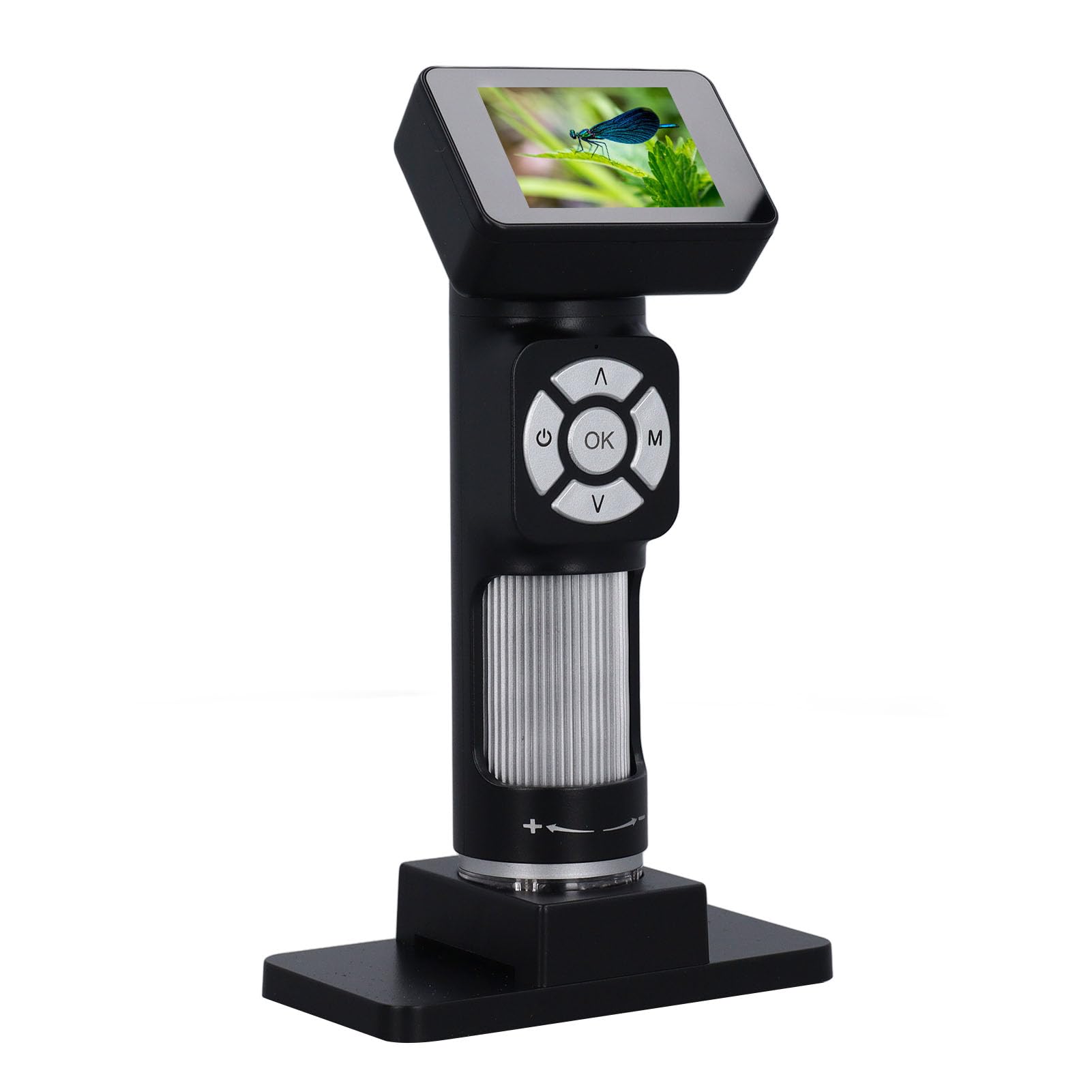 Oumefar Kit de Microscopio de Bolsillo Portátil 500X con Pantalla LCD