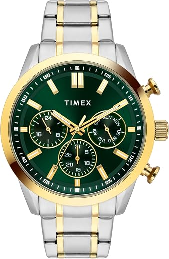 TIMEX Analog Watch for Man with Round Dial &amp; Water Resistant Men's Wrist Watches