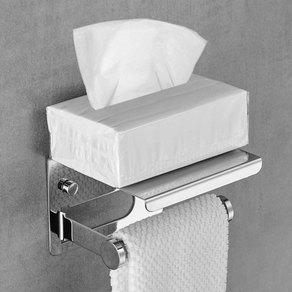 Uchwyt na papier toaletowy 304 ze stali nierdzewnej Podwójny uchwyt na papier toaletowy Tacka na papier toaletowy z bezpłatnym dziurkaczem Toaleta łazienkowa Uchwyt na telefon(
