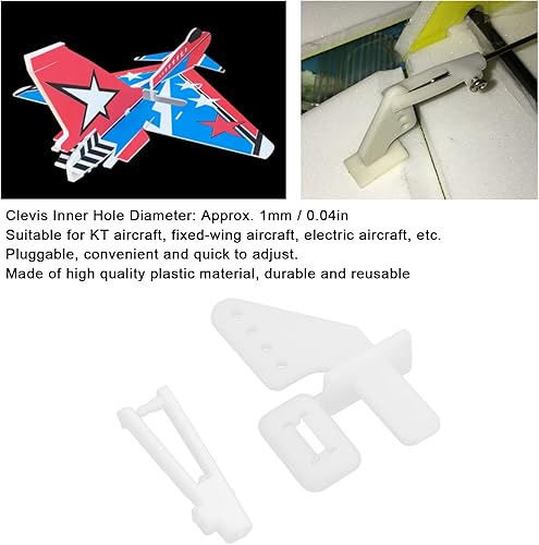 Miniatura 5 de Kit de bocinas de control, bocinas de control y horquilla KT Timón 20 juegos de 4 bocinas de control de orificios, kit de horquillas KT ángulo de