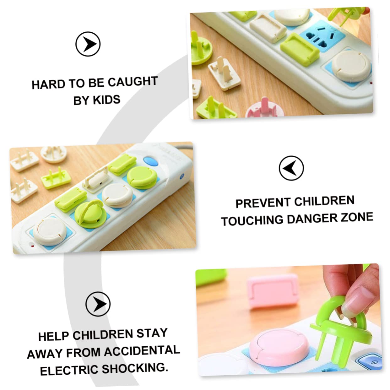 BESTonZON 60pcs Outlet Baby Proof Cover Plug Protectors Socket Covers Childproof Power Plug Protective Caps