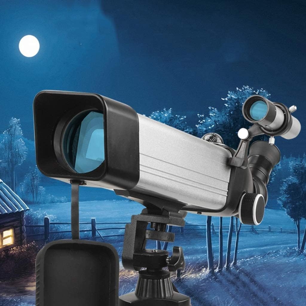 LSLYTQ Spacmirrors Telescope for Adults Astronomy Beginners 60mm Refractor Telescopes with Adjustable Tripod,Perfect for Educational and Gift