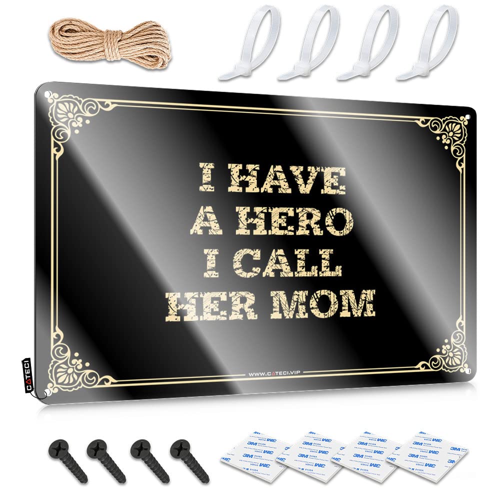 Vpguqarfr Men's Colour Nostalgic Art, Statue Bridesmaid Gift I Have A Hero I Call Her Mom | Farmhouse Street Decor(30X40cm)